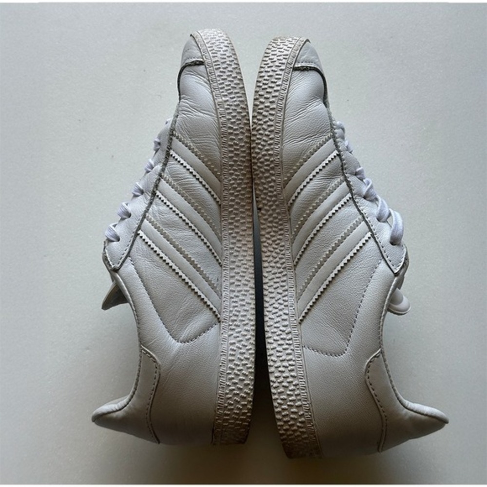 Adidas Gazelle White Leather Sneakers Low Top Shoes IG0666 Mens 4.5 Womens 5.5 - Picture 4 of 6